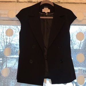Calvin Klein sleeveless blazer jacket
